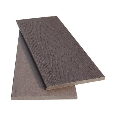 Coffee Apartment External Wall Cladding Sheets 139*9mm 3D Woodgrain