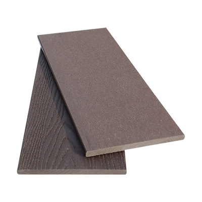 Coffee Apartment External Wall Cladding Sheets 139*9mm 3D Woodgrain