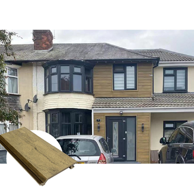 HDPE Fade Resistant Exterior Wall Cladding For Villa Natural Look Wood Panels